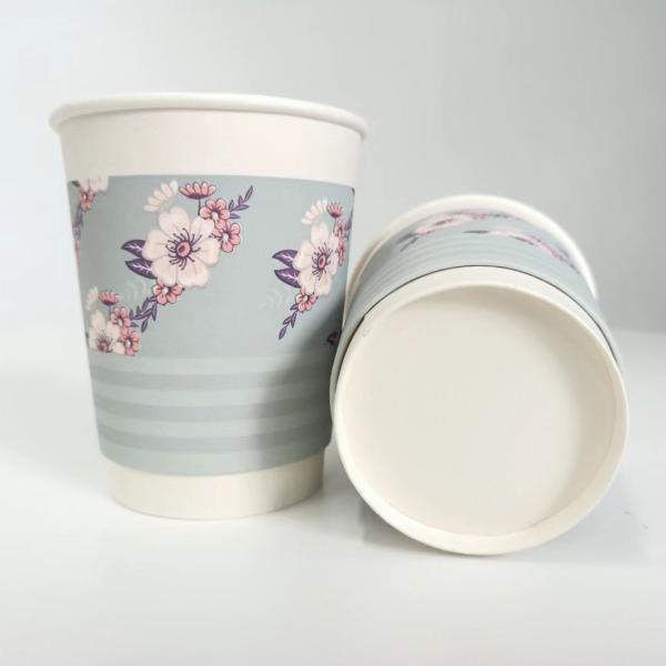 Customization 80z Double Wall Paper Cup for Disposable Coffee and Beverage Drinking