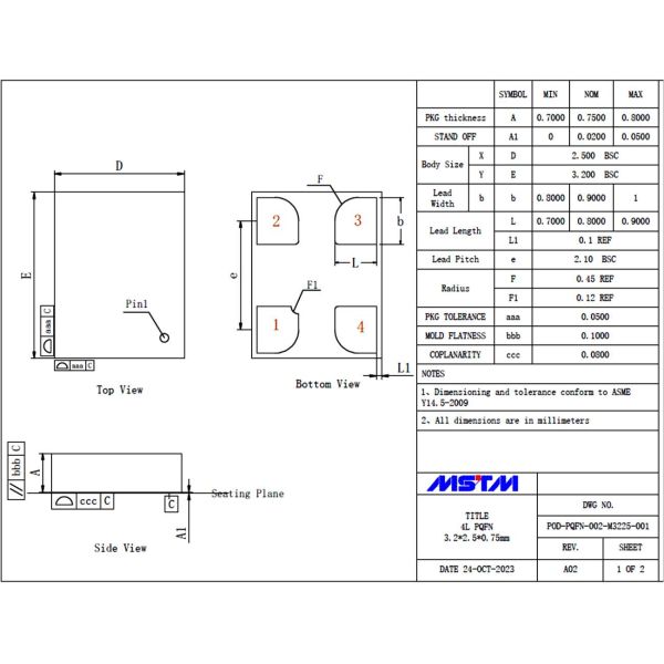 Programmable oscillator MSTM MST8011AI-22-YYE40.000000 with consumption and