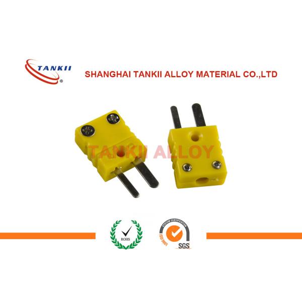 黄色/緑のタイプKの熱電対ワイヤー コネクターは小型男女を差し込みます