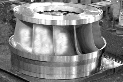 Durable Stainless Steel Francis Turbine Runner 0Cr13Ni4Mo Construction 100KW-20MW Capacity Hydropower Use