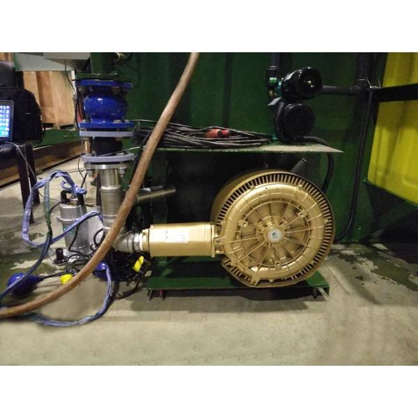 Three Phase Ring Two Stage Vacuum Pump Blower , High Pressure Side Channel Blower