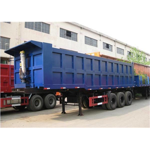 Hyva Hydraulic Cylinder Dump Semi Trailer 40T-100T Payload Steel Q345B Frame