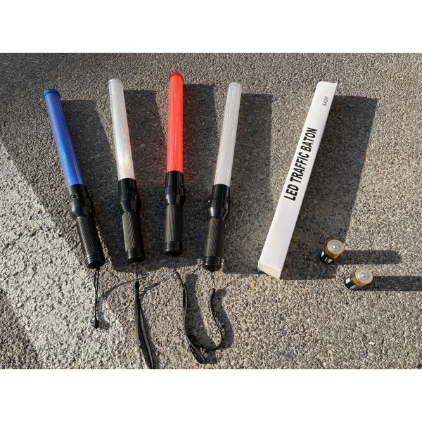 LED Warning Flashing Road Baton for Traffic & Security Lights – 45cm 54cm Rechargeable/Battery