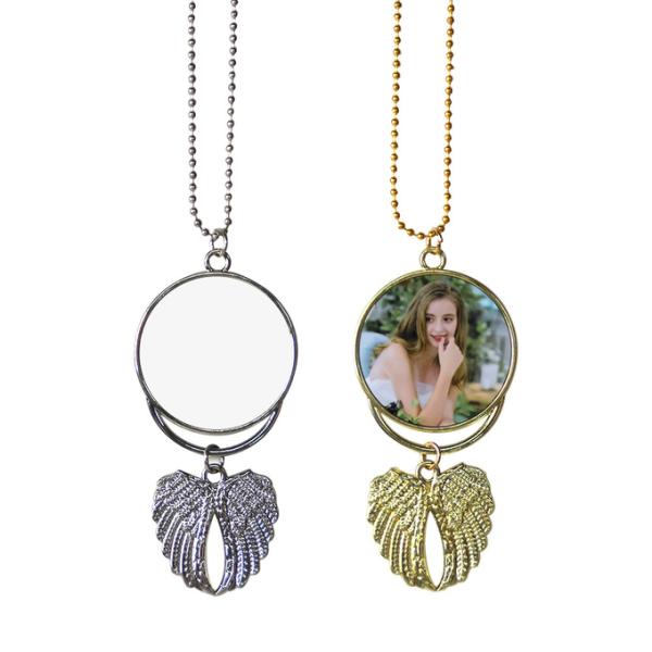 Car Hanging Decor Blank Sublimation Angel Wings Car Ornaments For Car Decorations