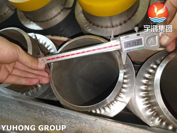 ASTM A376 TP347H solid Spiral High Frequency weld HFW Fin Tube With 11Cr
