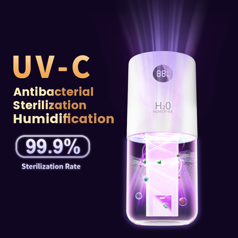 Wholesale Cool Mist 1200mah Battery USB Rechargeable Portable Digital Display Mini Ultrasonic Electric Air Humidifier with UV