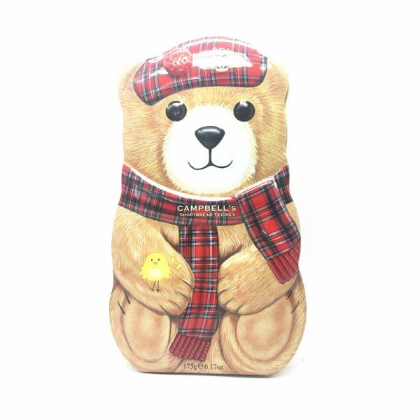 Promotional Bear Candy Box Cake Tin Box Cheap Gifts Logo Customized