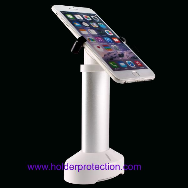 COMER retractable cable locker cellphone alarm stand charging holder for retail display with cable hiden