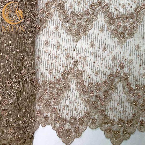 Special Occasions Handmade Beaded Sequined Embroidered Dress Lace Fabric