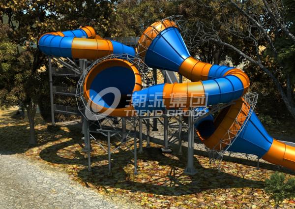 Newest Amusement Waterpark Equipment Giant Fiberglass Constrictor Slide for Theme Water Park