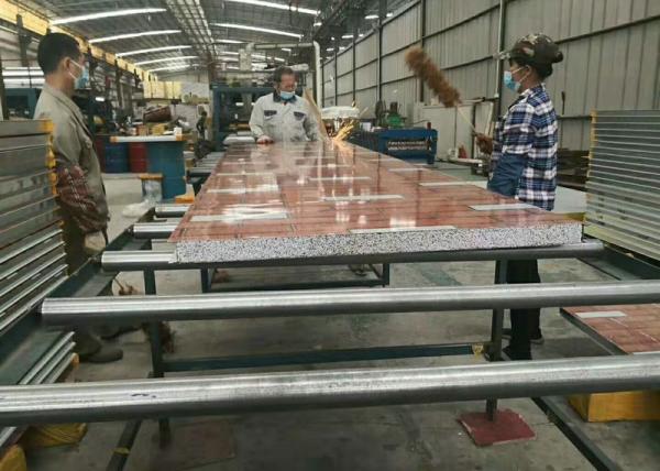 Color Steel Wall Roof Rock Wool Silica Sandwich Panel