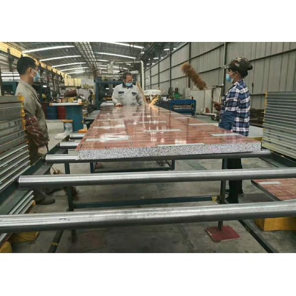 Color Steel Wall Roof Rock Wool Silica Sandwich Panel