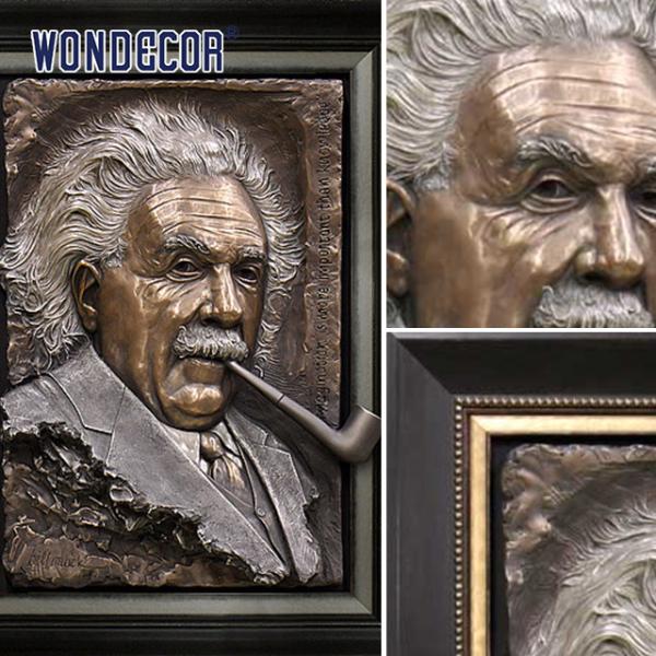 Интерьер Эйнштейн Декоративная металлическая стена Скульптура Бронза