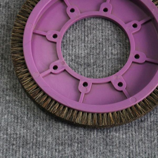 Peças personalizadas da máquina de estentador Roda de escova Corpo de plástico roxo misturado Pelo de porco 8 furos