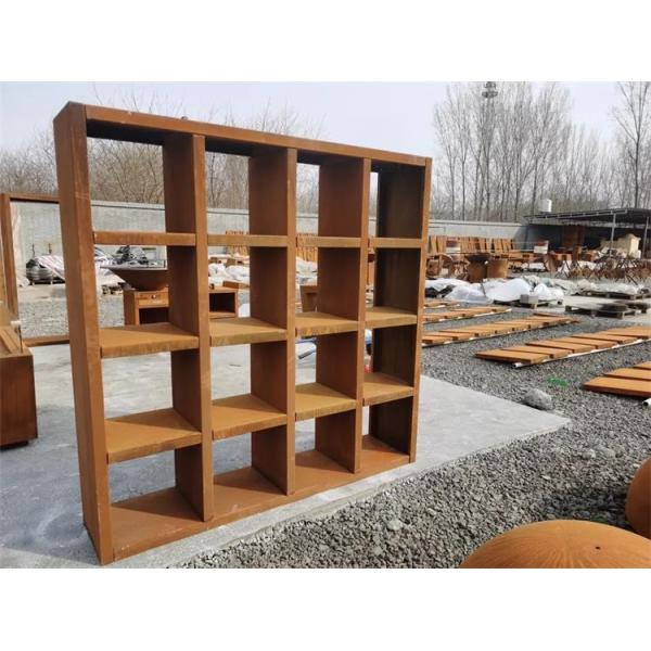 Modern Prerusted Corten Steel Log Holder Storage For Fireplace H170cm*74cm