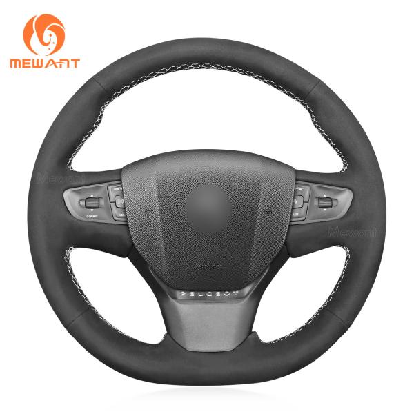 Hand Sewing Black Suede Steering Wheel Cover for Peugeot Expert Traveller 2016-2022