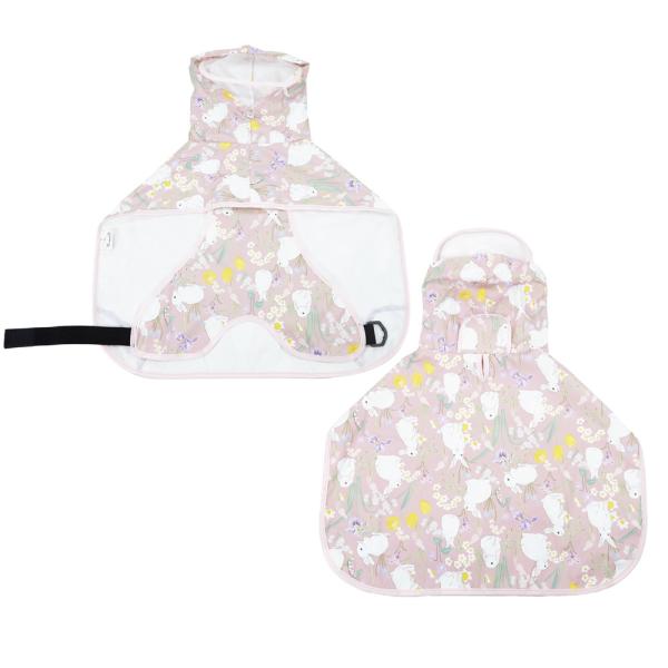Poncho Style Waterproof Reflective Dog Raincoat with Harness Opening and Poop Bag Pocket