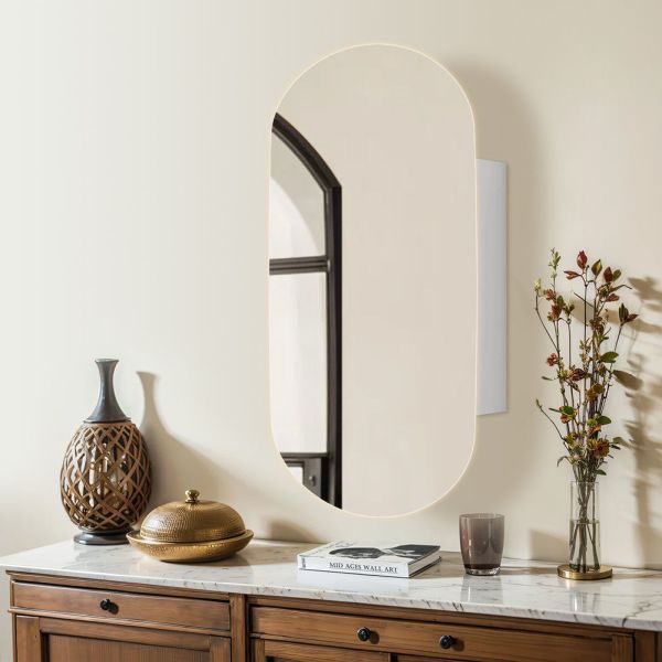 Illuminated Bathroom Mirror Cabinet Anti Corrosion Shatterproof Wall Hanging