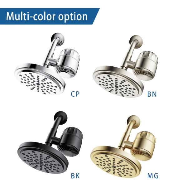 Bathroom Equipment with ABS Plastic Chromed Overhead Shower Head and Filter