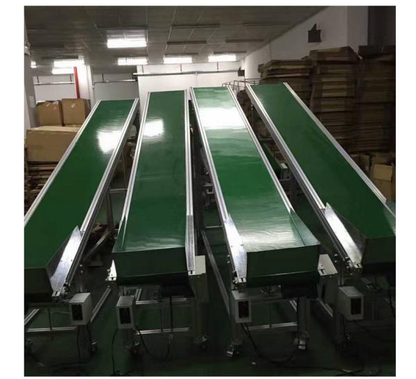 Food Grade Assembly Line Roller Conveyors 0.4kW - 22kW Customized Belt Width