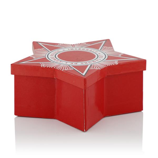 OEM dado forma Pentagram de Logo Printed For Jewelry da caixa de presente do papel do cartão