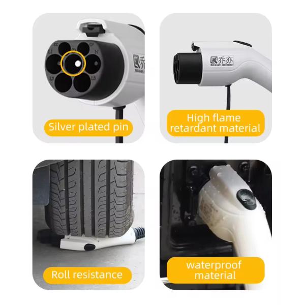 PC Copper GBT 16a EV Patch Cord for 3.5KW Electric Cars 1Meters Cable Length and Wireless Pile