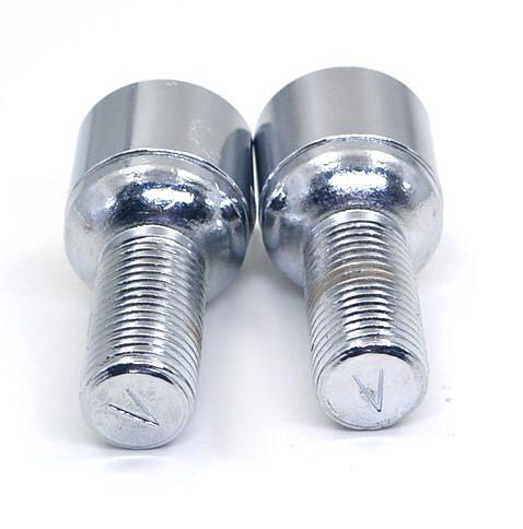 Security Chrome Locking Wheel Bolts Bulge Acorn Closed End Fit European Cars