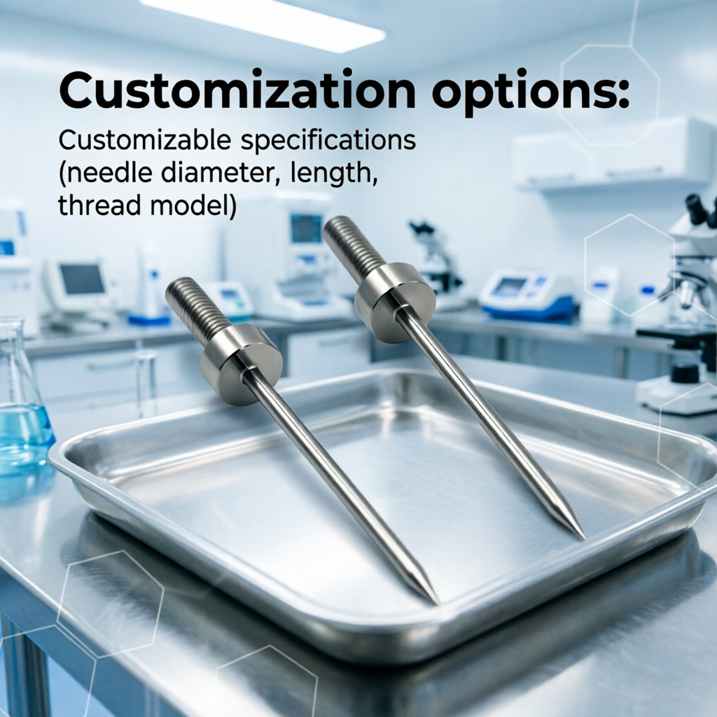 SHOMEA Customized Electrolytic Polishing Stainless Steel Pencil Point Needle with Male Thread