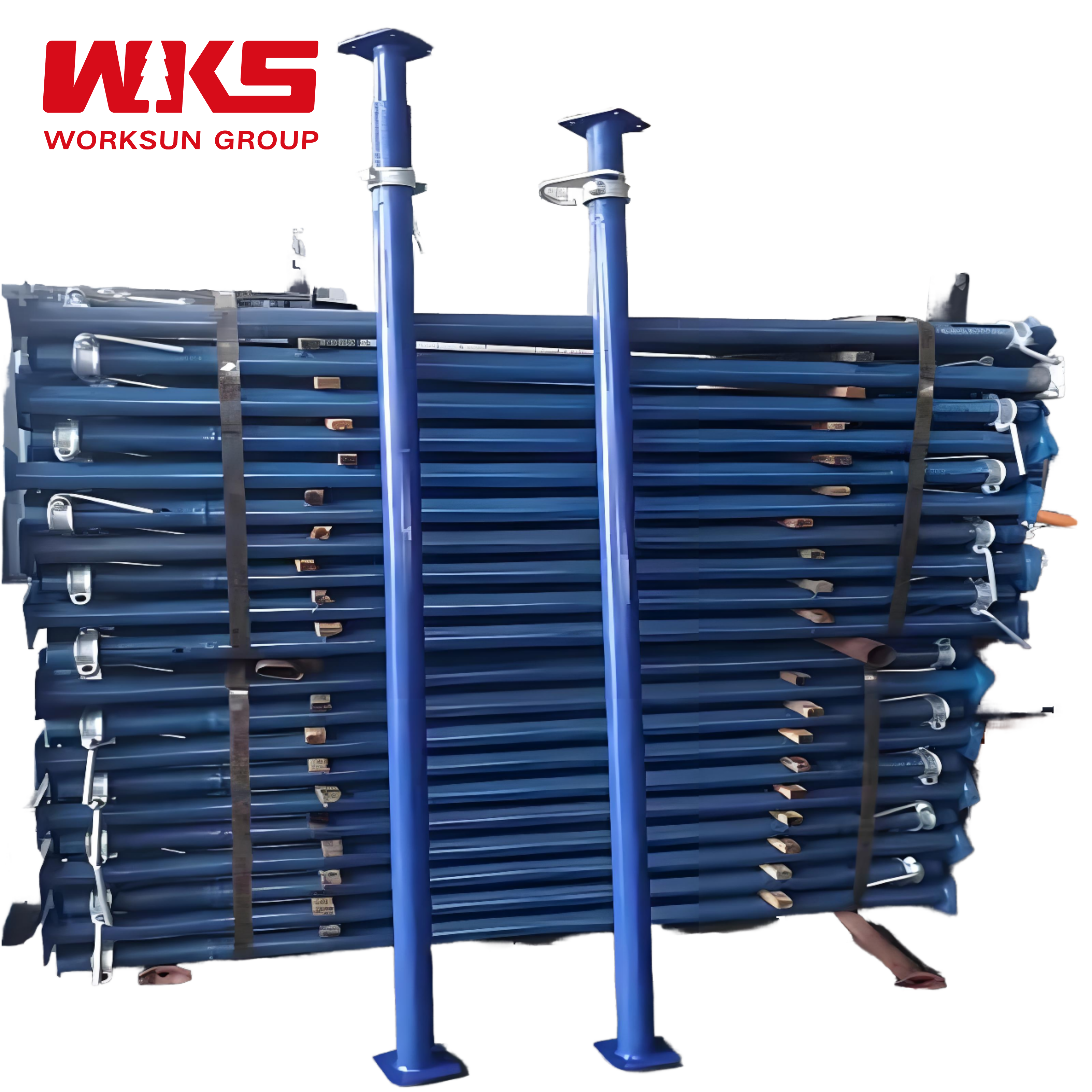 Blue Adjustable Steel Prop 1.6m - 3.0m Scaffolding Steel Prop For Concrete Slab and Beam Support