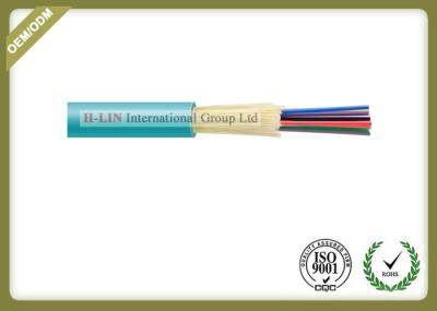 4~12 core fiber optic cable OM3 type GJFJV for indoor cabling with Aqua color