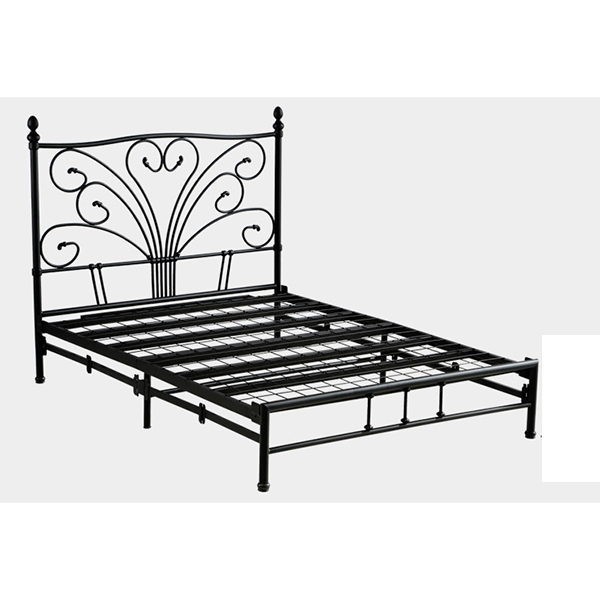 Platform Mattress Base Modern 1.0mm Thick Iron Double Bed Frame Easy Assemble