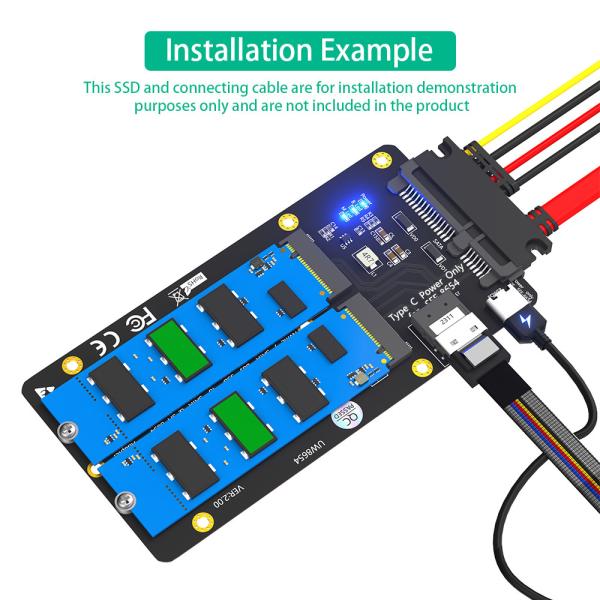 M.2 NGFF NVMe SSD SATA Bus SSD To SFF 8654 And SATA Adapter Card