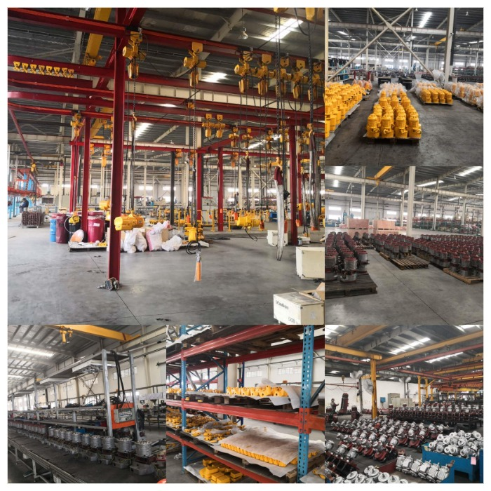 2 Ton 380V 440V Electric Chain Hoist with Power Trolley and 2 Speed Function for Industrial Lifting