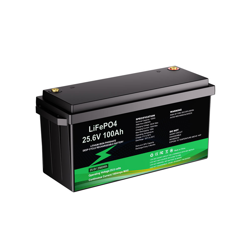2.56kWh 25.6V 100Ah LiFePO4 Battery For 24V Solar Energy UPS Backup