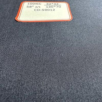 32*32 130*70 Cotton Fabric 2/1 150GSM Clothing Fabric Twill Dyeing