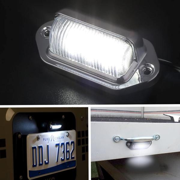 12V-24V DC Waterproof Plate Light Lamp Taillight For Truck SUV Trailer Van RV Boats as Step Courtesy Light Plate Light