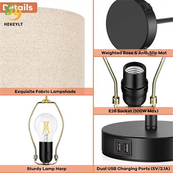 Дом современное Dimmable гостиницы касаясь поручать USB настольной лампы ухода за больным контроля двойной