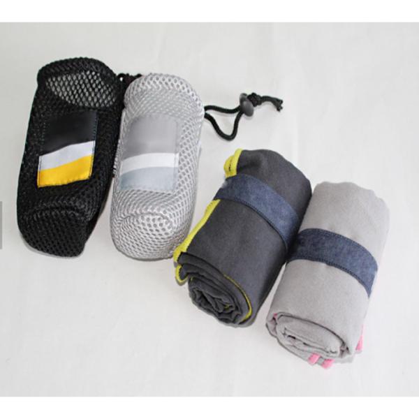 Toalha feita sob encomenda por atacado dos esportes de Microfiber com Logo And Bag