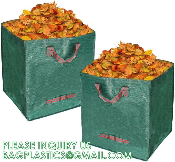 Heavy Duty Home and Yard Waste Bag 48-Gallon Woven Polypropylene, Reusable Lawn and Leaf Garden Bag with Reinforced