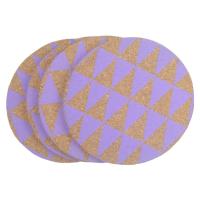 Caboteurs naturellement absorbants inodores colorés de Cork Coasters BSCI de rond de 4 pouces