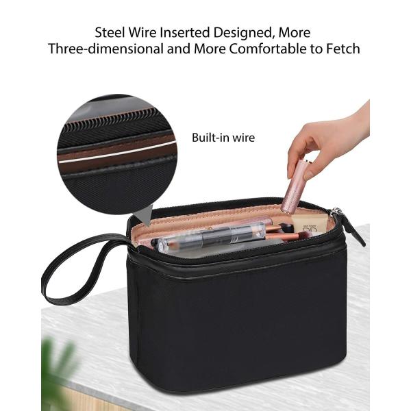 Wholesale Custom Waterproof Nylon Makeup Travel Cosmetic Pouch Bag with pockets
