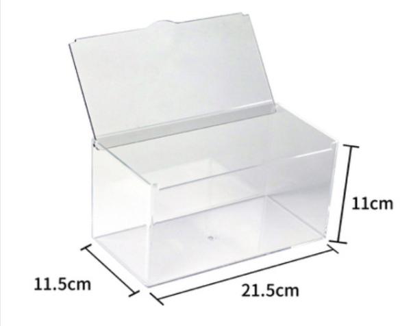 21.5cm PMMA Household Storage Bins Extra Large Plastic Storage Containers With Lids For Face Masks
