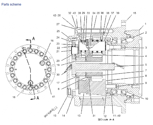 Коробка передач уменьшения перемещения коробки передач 204-3648 перемещения экскаватора гусеницы КАТ325БЛ