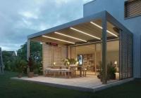 Terrasse de jardin en plein air Pavillon populaire stores en aluminium motorisé Pergola