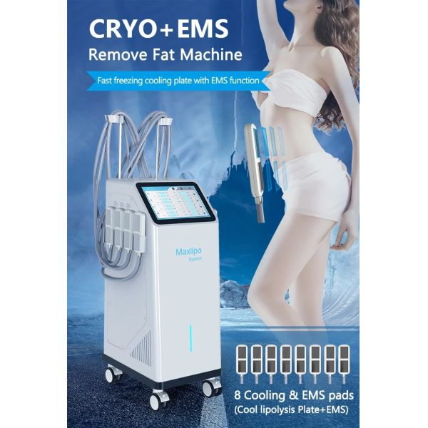 Non-invasive Body Slimming 4 Cooling Pads Cryo Membrane Fat Freezing Professional Machine Cool Sculpting Salon Massager Device