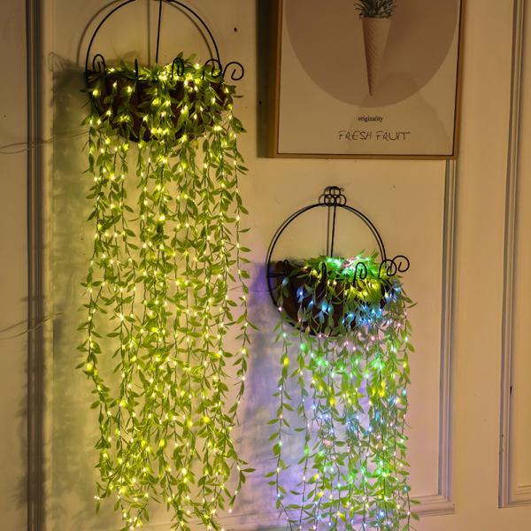 Artificial Ivy Garland Fake Plants Outdoor Fairy String Lights Vine Hanging Light Party Garden Decoration Lamp