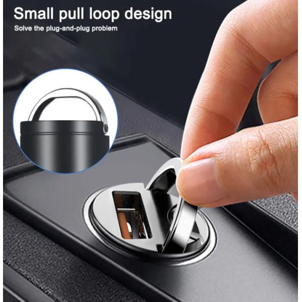 Car Phone Charger Metal Pull Ring PD30W USB Car Charger Super Fast Charge QC 3.0