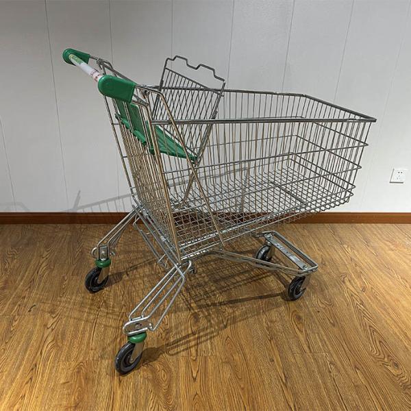 Carro de la compra de supermercado tipo estándar asiático de tranvía ruso de 210L, carrito de la compra de comestibles