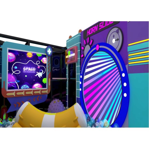 Macaron Play Commercial Soft Play Playground Castle Slide Maze Trampoline for Home