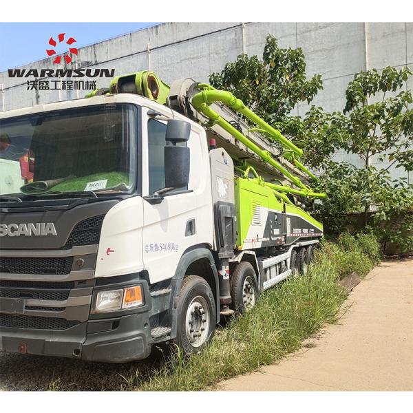 2019 Zoomlion Camión de bombeo de hormigón usado Scania Chasis Apoyo inspección in situ 54080 kg